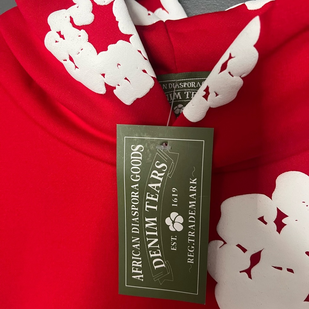 Denim Tears Wreath Sweatshirt Red White - Picture 11 of 14